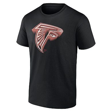 Men's Fanatics Branded Black Atlanta Falcons Chrome Dimension T-Shirt