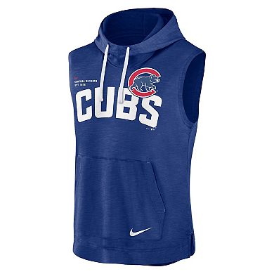 Men's Nike Royal Chicago Cubs Athletic Sleeveless Hooded T-Shirt