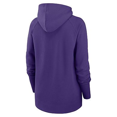 Women's Nike  Purple Minnesota Vikings Asymmetrical Raglan Full-Zip Hoodie