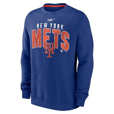 Men's Nike  Royal New York Mets Cooperstown Collection Team Shout Out Pullover Sweatshirt