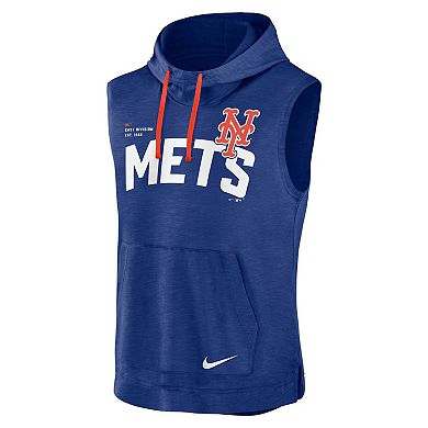 Men's Nike Royal New York Mets Athletic Sleeveless Hooded T-Shirt