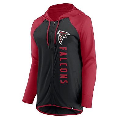Women's Fanatics Branded Black/Red Atlanta Falcons Forever Fan Full-Zip Hoodie
