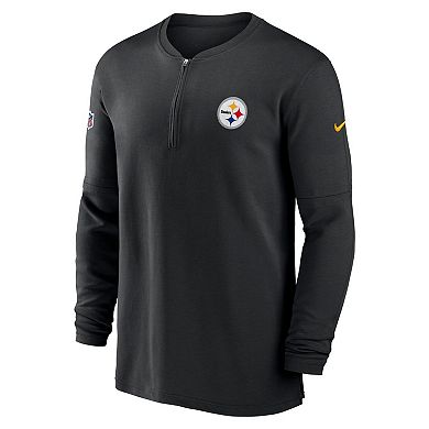Men's Nike  Black Pittsburgh Steelers 2023 Sideline Performance Long Sleeve Quarter-Zip Top