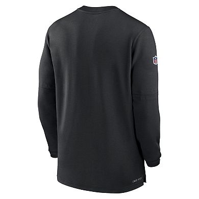 Men's Nike  Black Pittsburgh Steelers 2023 Sideline Performance Long Sleeve Quarter-Zip Top