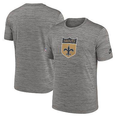 Men's Nike Heather Charcoal New Orleans Saints 2023 Sideline Alternate Logo Performance T-Shirt