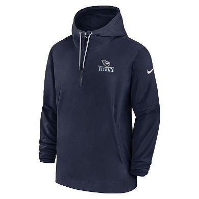 Men's Nike Navy Tennessee Titans Sideline Half-Zip Hoodie