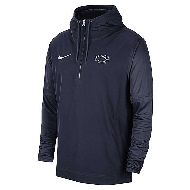 Men's Nike Navy Penn State Nittany Lions 2023 Sideline Player Quarter-Zip Hoodie Jacket