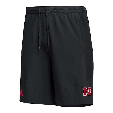 Men's adidas Black Nebraska Huskers AEROREADY Shorts