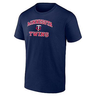 Men's Fanatics Branded Navy Minnesota Twins Heart & Soul Evergreen T-Shirt