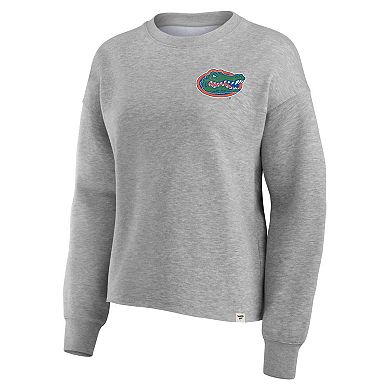 Women's Fanatics Branded Heather Gray Florida Gators Ready Play Crew Pullover Sweatshirt