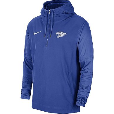 Men's Nike Royal Kentucky Wildcats 2023 Sideline Player Quarter-Zip Hoodie Jacket