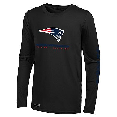 Men's Black New England Patriots Agility Long Sleeve T-Shirt