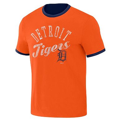 Men's Darius Rucker Collection by Fanatics Navy/Orange Detroit Tigers Two-Way Ringer Reversible T-Shirt
