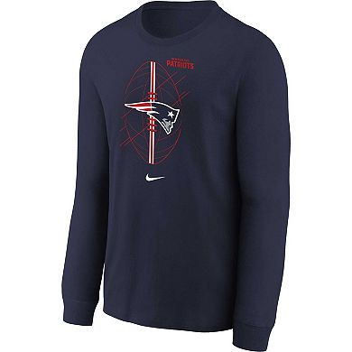 Preschool Nike Navy New England Patriots Long Sleeve T-Shirt