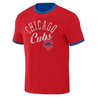 Men's Darius Rucker Collection by Fanatics Royal/Red Chicago Cubs Two-Way Ringer Reversible T-Shirt