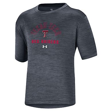 Youth Under Armour Heather Black Texas Tech Red Raiders Vent Tech Mesh T-Shirt