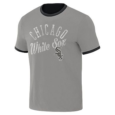 Men's Darius Rucker Collection by Fanatics Black/Gray Chicago White Sox Two-Way Ringer Reversible T-Shirt
