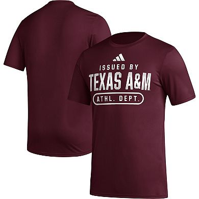 Men's adidas Maroon Texas A&M Aggies Sideline AEROREADY Pregame T-Shirt
