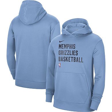 Unisex Nike Light Blue Memphis Grizzlies 2023/24 Performance Spotlight On-Court Practice Pullover Hoodie