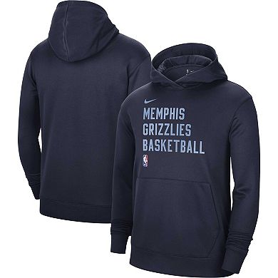 Unisex Nike Navy Memphis Grizzlies 2023/24 Performance Spotlight On-Court Practice Pullover Hoodie