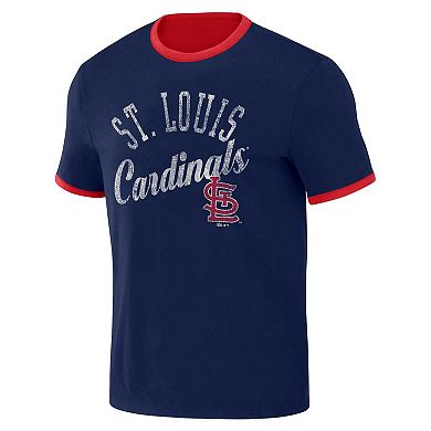 Men's Darius Rucker Collection by Fanatics Red/Navy St. Louis Cardinals Two-Way Ringer Reversible T-Shirt