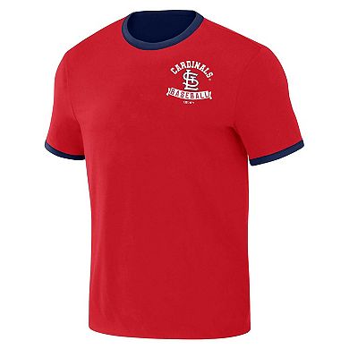 Men's Darius Rucker Collection by Fanatics Red/Navy St. Louis Cardinals Two-Way Ringer Reversible T-Shirt