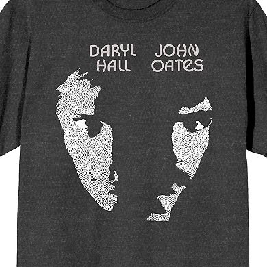 Juniors' Hall and Oates Face Close Up Graphic Tee