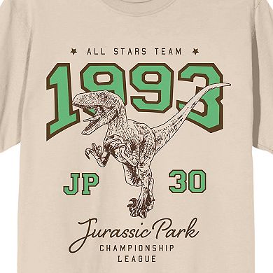 Juniors' Jurassic Park Varsity Art Graphic Tee