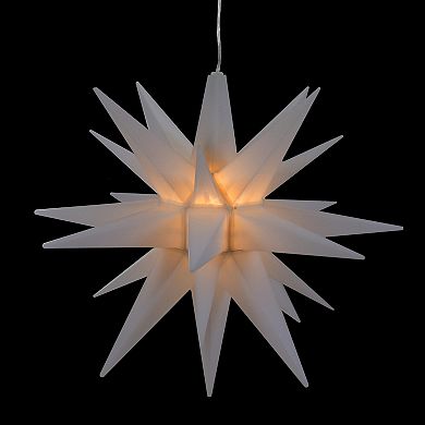 12" White LED Lighted Moravian Star Christmas Decoration