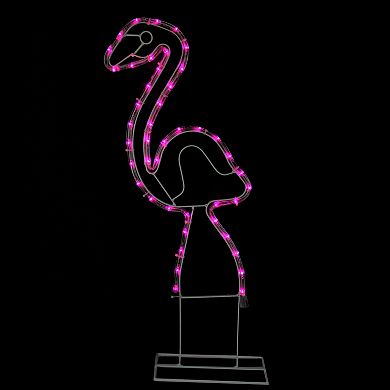 24" Pink Flamingo LED Rope Light Silhouette Summer Outdoor Decoration