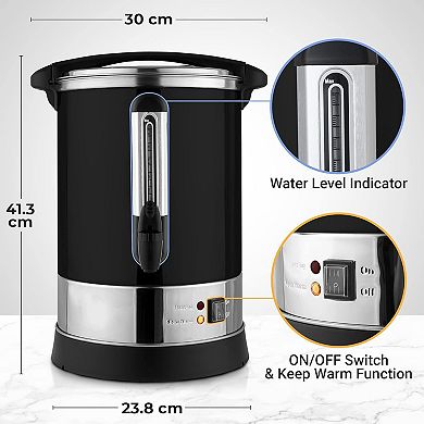 Zulay Kitchen Premium 50 Cup Commercial Coffee Urn - Stainless Steel