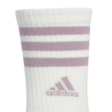 Women's adidas 3-Stripe 3.0 Cushioned 3-Pack Crew Socks