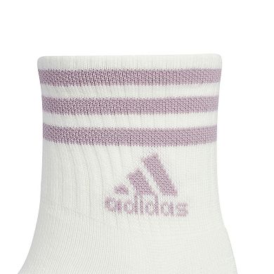 Women's adidas 3-Stripe 3.0 Cushioned 3-Pack High Quarter Socks