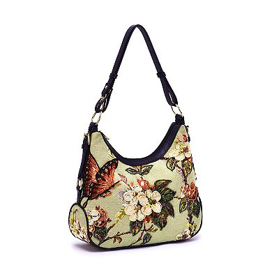 Mellow World Butterfly Beaded Hobo Bag