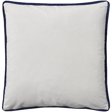 Mina Victory Holiday Love Americana 18 in. x 18 in. White Indoor Throw Pillow