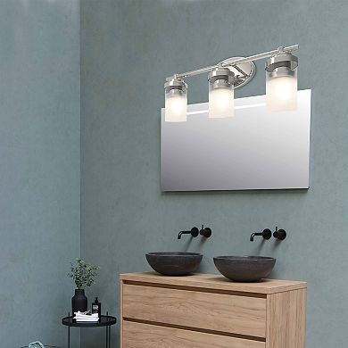 3-Light Brushed Nickel Modern/Contemporary Vanity Light