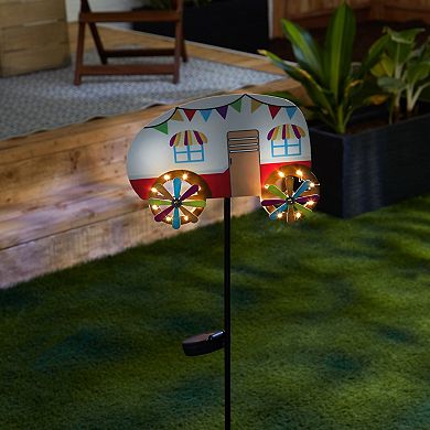 Colorful Camper Solar Lighted Garden Stake