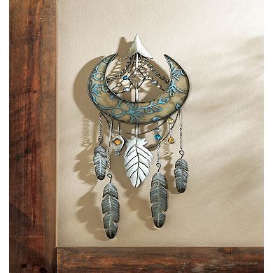 Crescent Moon Native-Style Metal Wall Decor