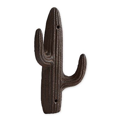 Cast Iron Cactus Wall Hooks - Set of 2