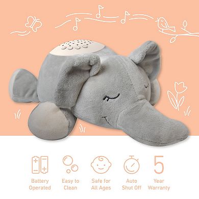 Pure Enrichment PureBaby™ Sound Sleepers Portable Sound Plush Elephant Sleep Aid Machine & Star Projector