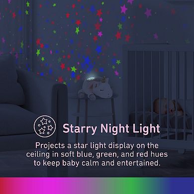 Pure Enrichment PureBaby™ Sound Sleepers Portable Sound Plush Unicorn Sleep Aid Machine & Star Projector