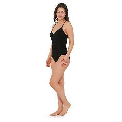 Women's Freshwater Belt Front Cami One Piece Swimsuit