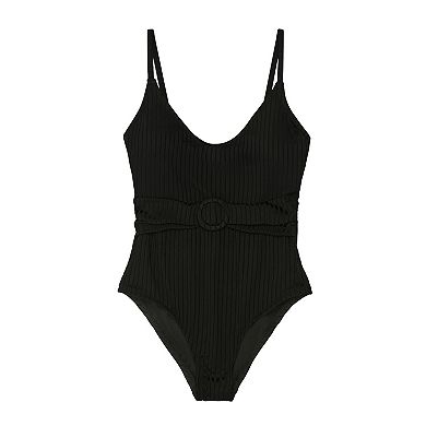 Women's Freshwater Belt Front Cami One Piece Swimsuit