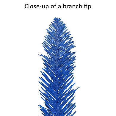 Puleo International Inc. 4-ft. Pre-Lit Blue Artificial Alpine Pencil Christmas Tree