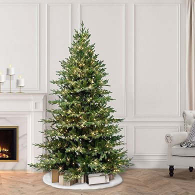 Puleo International Inc. 6.5-ft. Pre-Lit Balsam Artificial Fir Christmas Tree