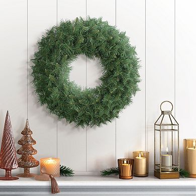 Puleo International Inc. Artificial Round Valley Pine Wreath