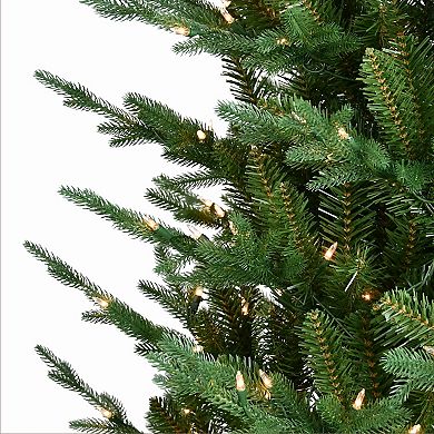 PULEO INTERNATIONAL 7.5-ft. Pre-Lit Boulderwood Spruce Artificial Christmas Tree
