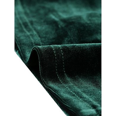 Velvet Shrugs For Women's Long Sleeve Open Front Cardigan Cropped Bolero Jacket