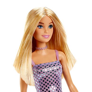 Barbie® Doll with Blonde Hair & Lavender Metallic Dress