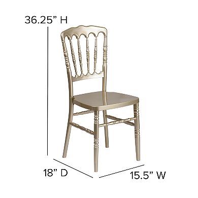 Flash Furniture HERCULES Series White Resin Stacking Napoleon Chair